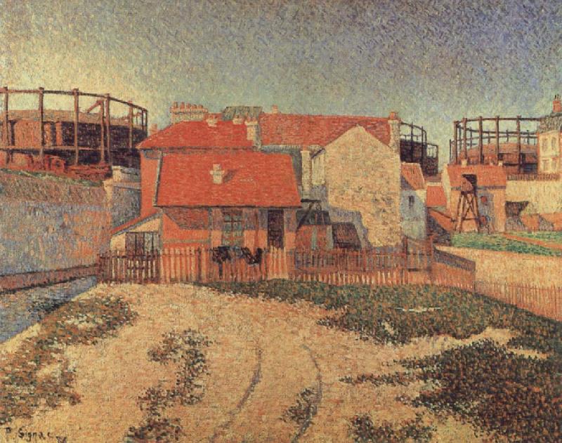 Paul Signac Gasometers at Clichy Norge oil painting art